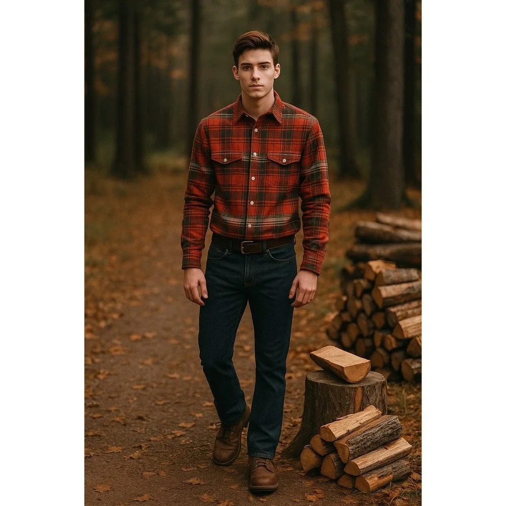 Polo Ralph Lauren Shirt Mens S Plaid Western‎ Pearl Snap Cowboy Preppy Casual
